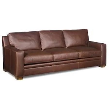 Hanley All Top Grain Leather 8 Way Hand Tied Coil Sofa